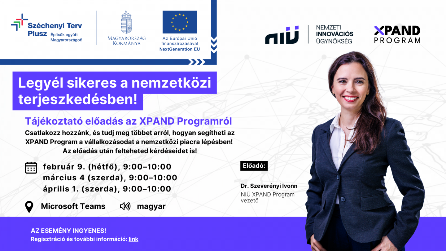 Ismerd meg az XPAND Programot és legyél sikeres a nemzetközi terjeszkedésben!
